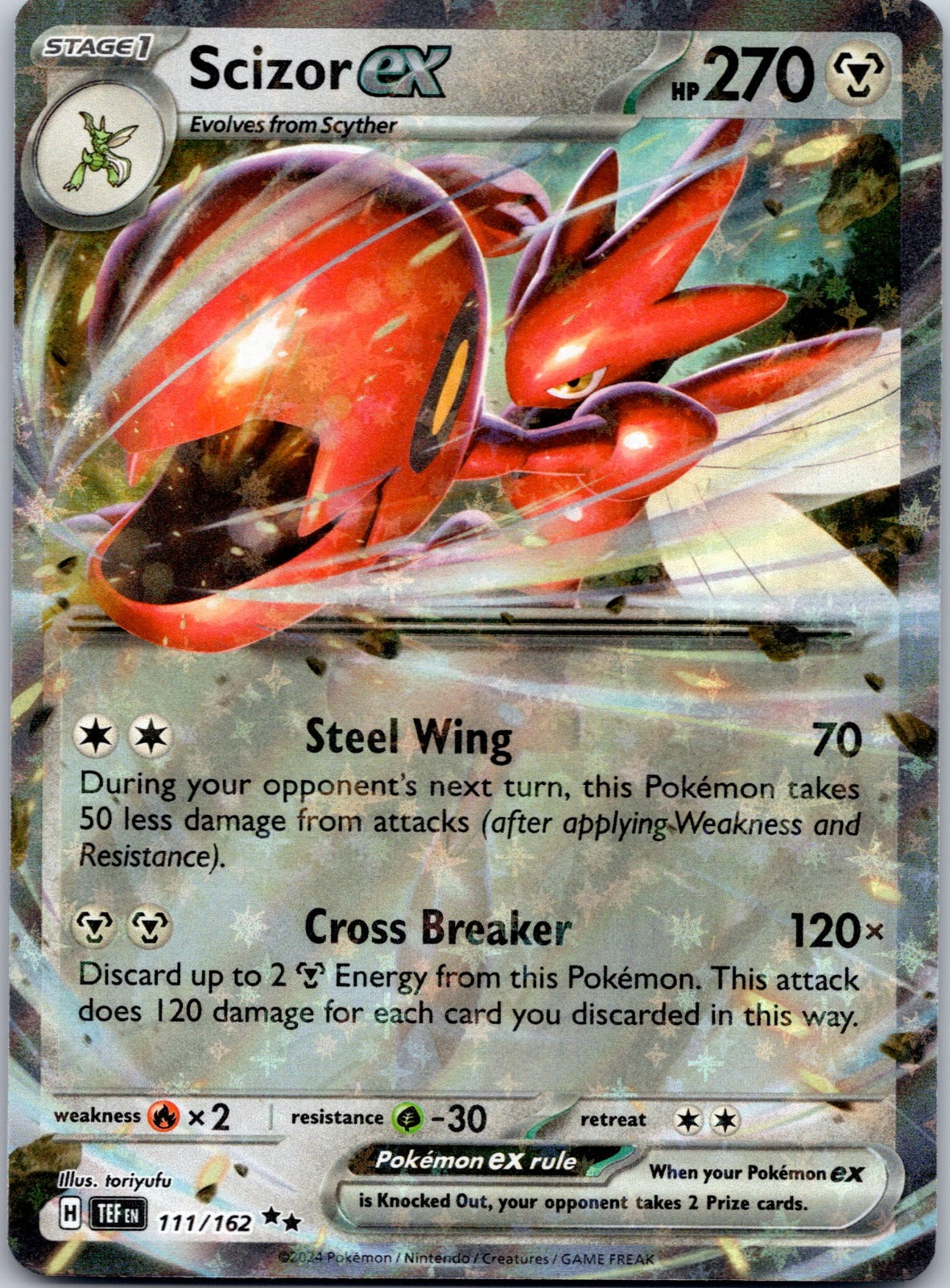 Scizor ex 111/162 SV05: Temporal Forces (toriyufu)