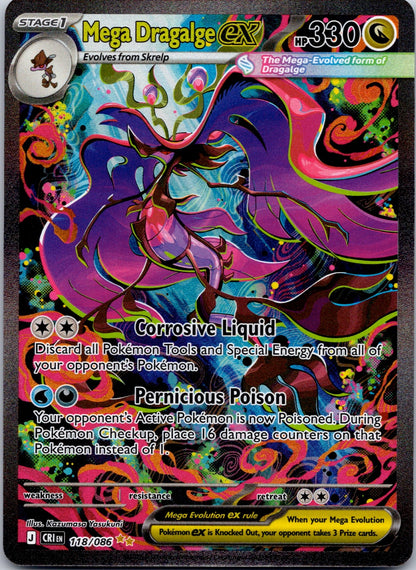 Mega Dragalge ex - 118/086 ME04: Chaos Rising (Kazumasa Yasukuni)