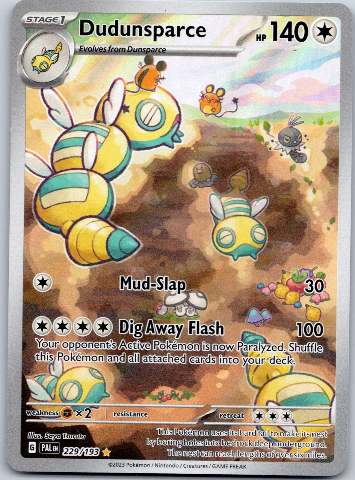 Dudunsparce 229/193 SV02: Paldea Evolved (Saya Tsuruta)
