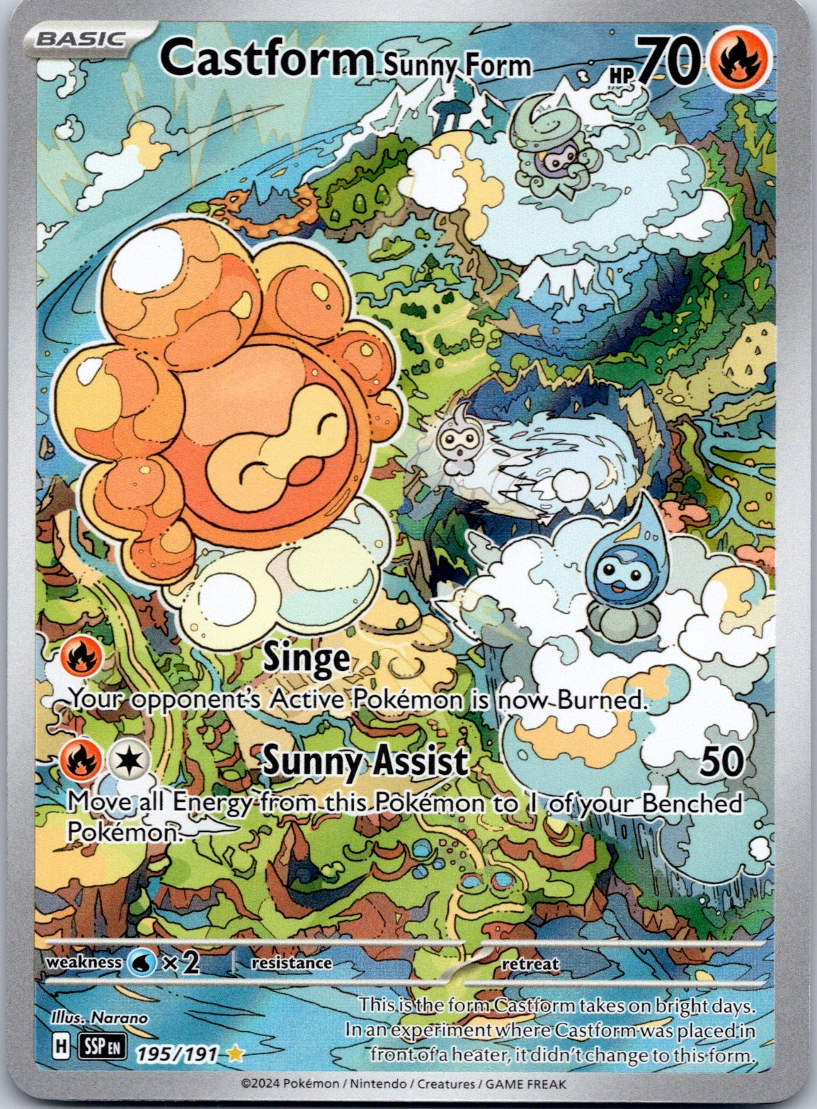 Castform Sunny Form 195/191 SV08: Surging Sparks (Narano)