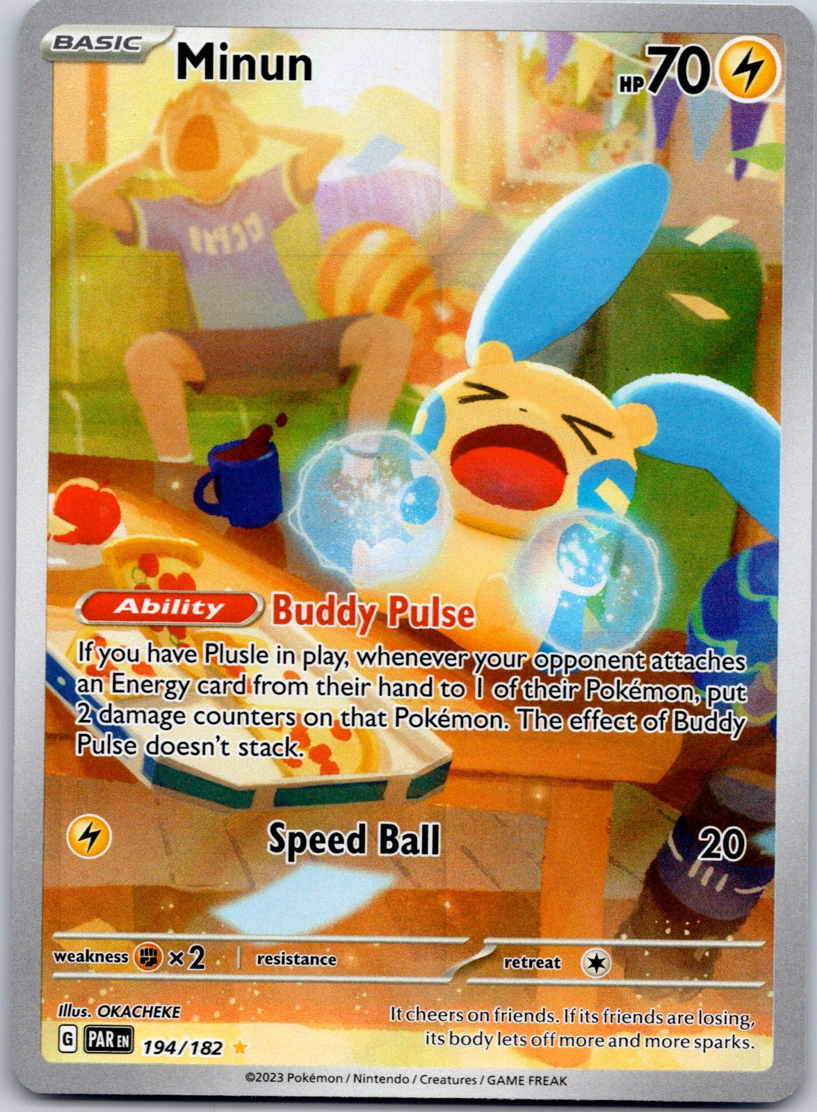Minun 194/182 SV04: Paradox Rift (OKACHEKE)