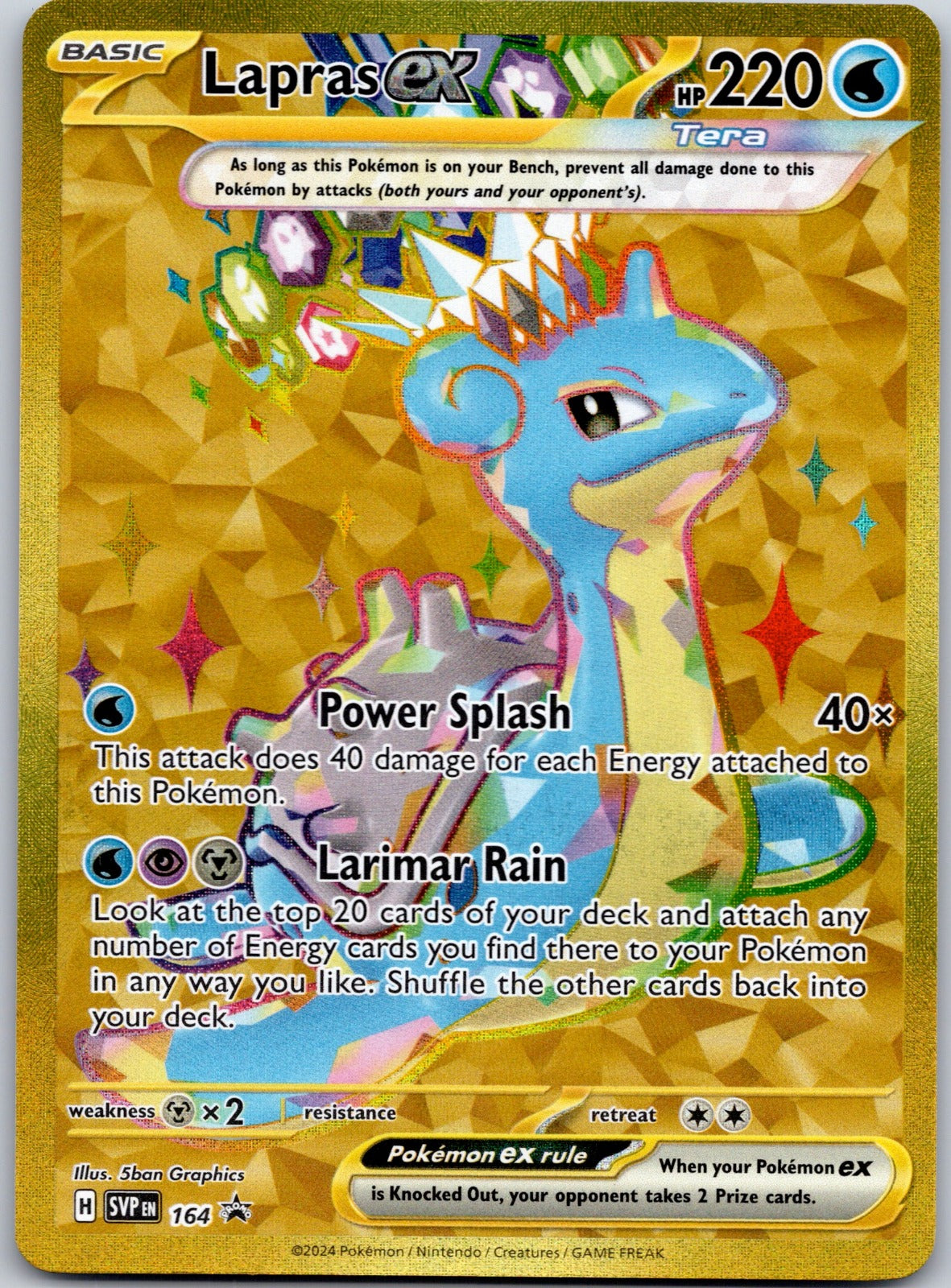 Lapras ex 164 SV: Scarlet & Violet Promo Cards (5ban Graphics)