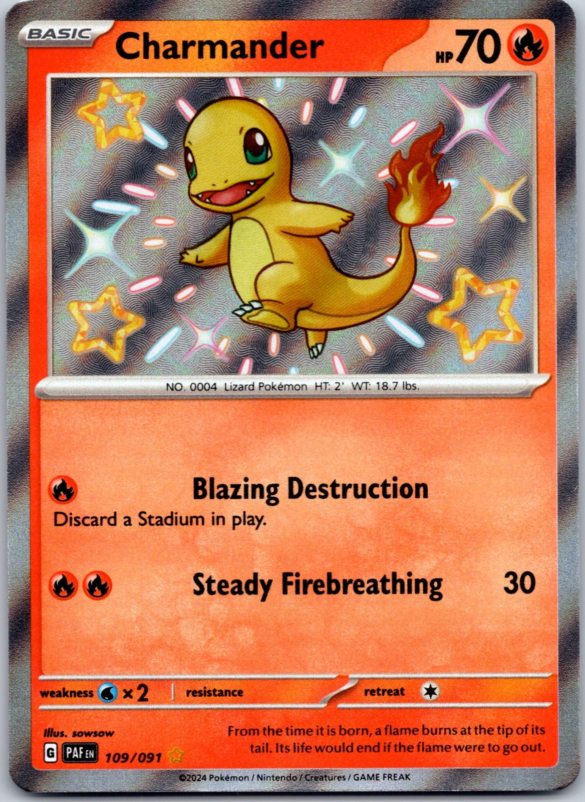 Charmander 109/091 SV: Paldean Fates (sowsow)