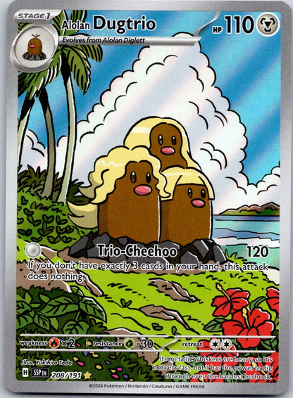 Alolan Dugtrio 208/191 SV08: Surging Sparks (Yukihiro Tada)