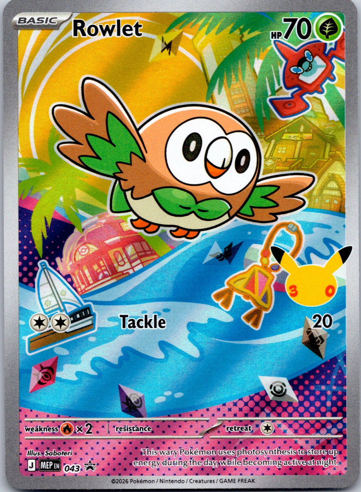 Rowlet 043 ME: Mega Evolution Promo (Saboteri)