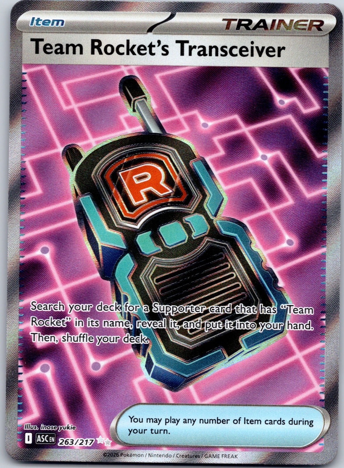 Team Rocket's Transceiver 263/217 ME: Ascended Heroes (inose yukie)