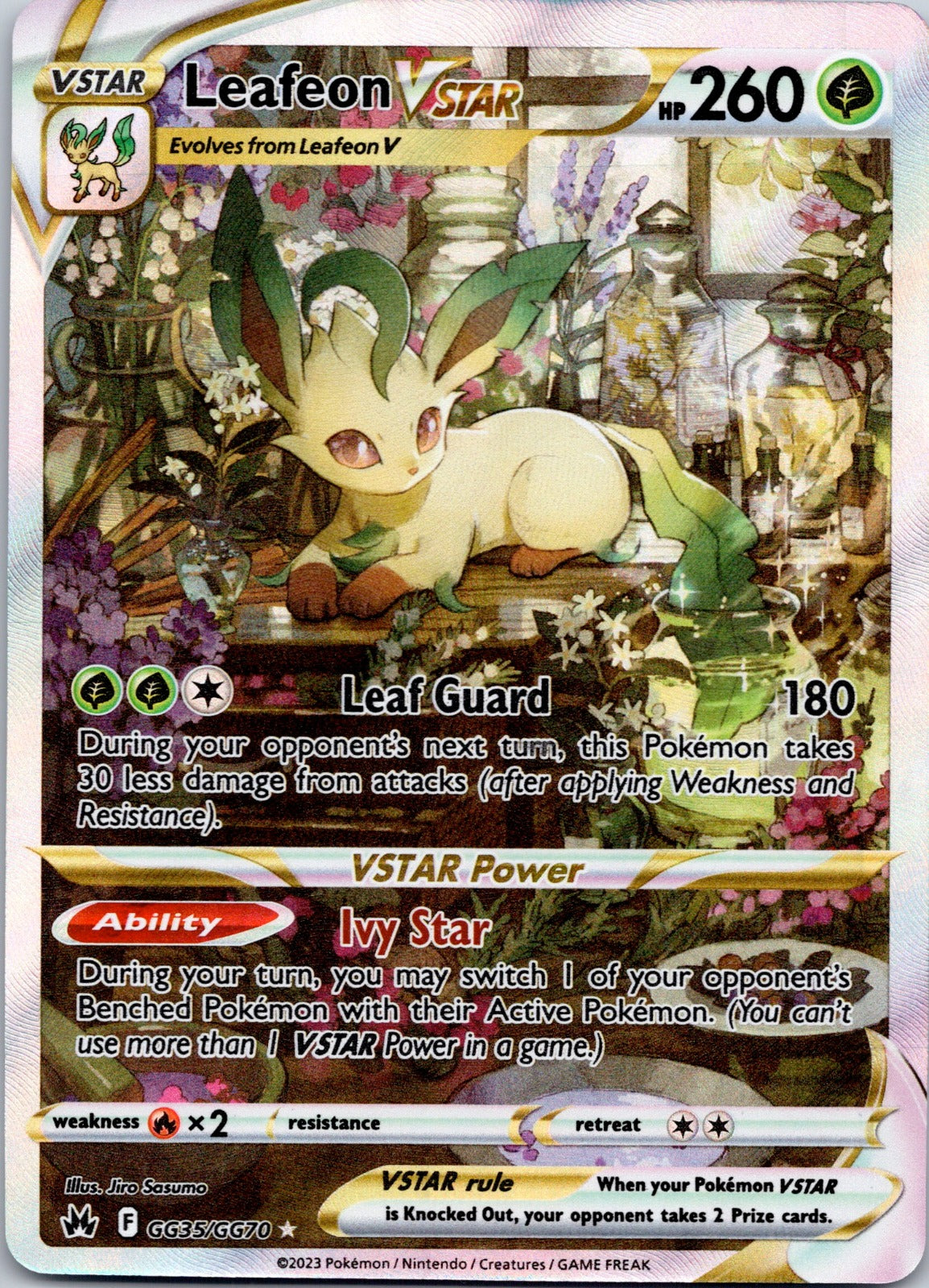 Leafeon VSTAR GG35/GG70 SWSH: Crown Zenith: Galarian Gallery (Jiro Sasumo)