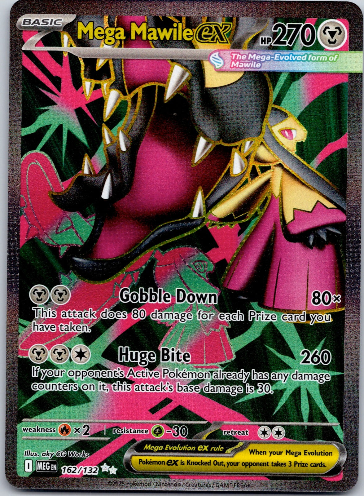 Mega Mawile ex 162/132 ME01: Mega Evolution (aky CG Works)