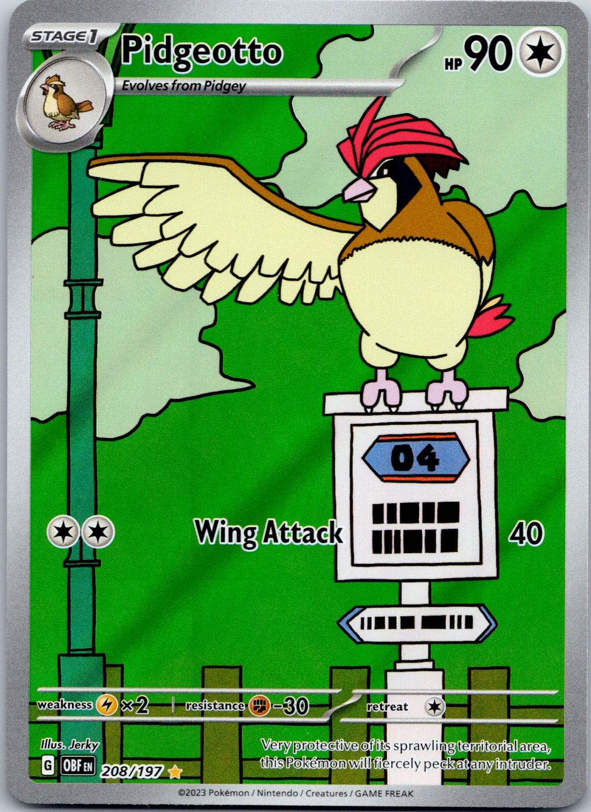 Pidgeotto 208/197 SV03: Obsidian Flames (Jerky)