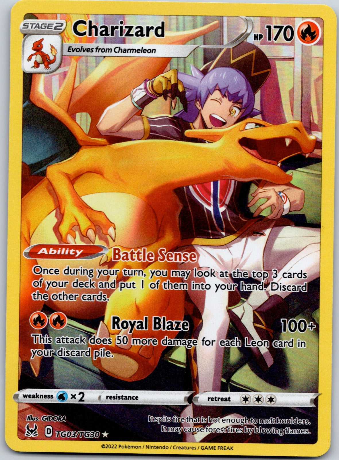 Charizard TG03/TG30 SWSH11: Lost Origin Trainer Gallery (GIDORA)