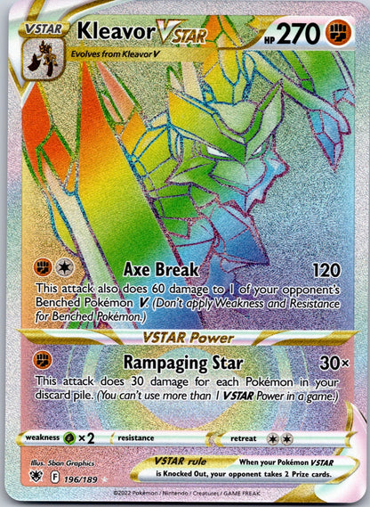 Kleavor VSTAR (Secret) 196/189 SWSH10: Astral Radiance (5ban Graphics)