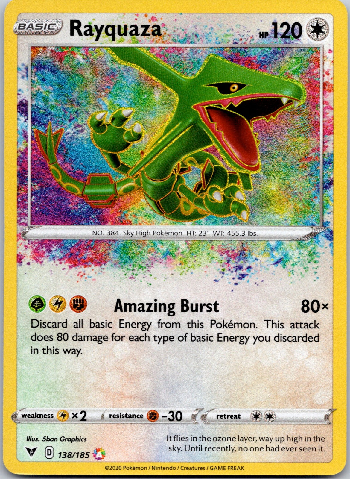 Rayquaza 138/185 SWSH04: Vivid Voltage (5ban Graphics)
