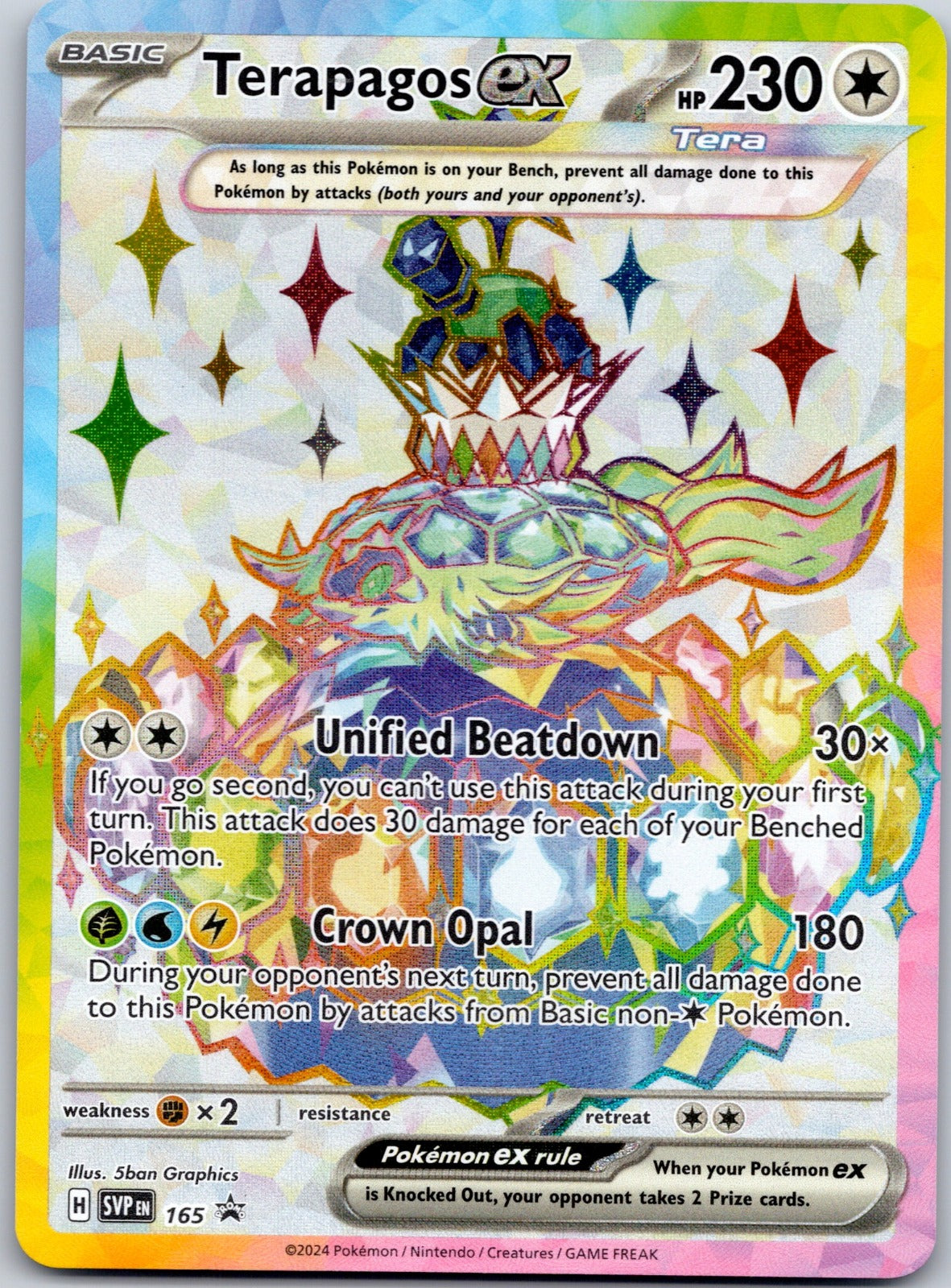 Terapagos ex 165 SV: Scarlet & Violet Promo Cards (5ban Graphics)