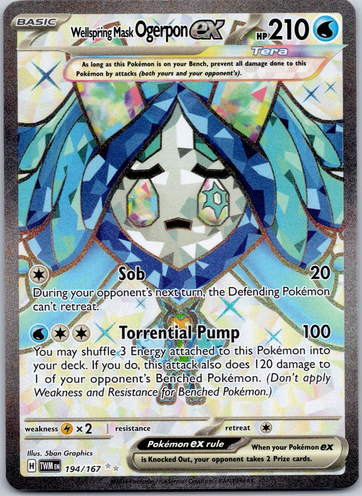 Wellspring Mask Ogerpon ex 194/167 SV06: Twilight Masquerade (5ban Graphics)