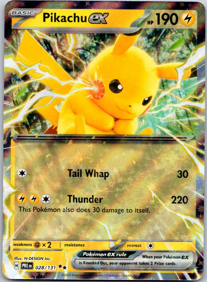 Pikachu ex 028/131 SV: Prismatic Evolutions (N-DESIGN Inc.)