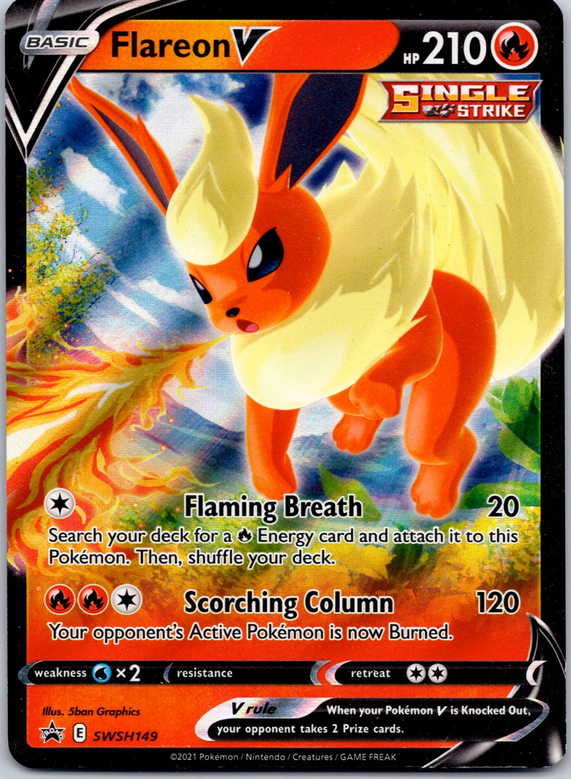 Flareon V SWSH149 SWSH: Sword & Shield Promo Cards (5ban Graphics)