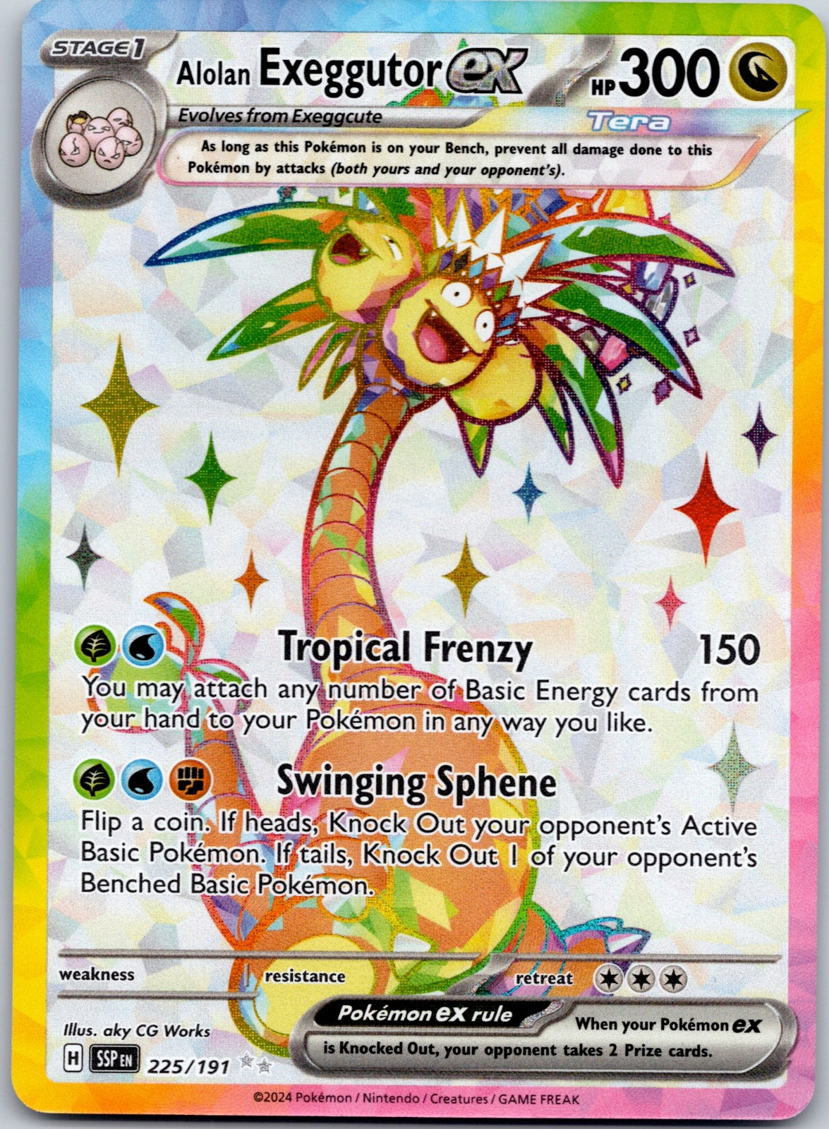 Alolan Exeggutor ex 225/191 SV08: Surging Sparks (aky CG Works)
