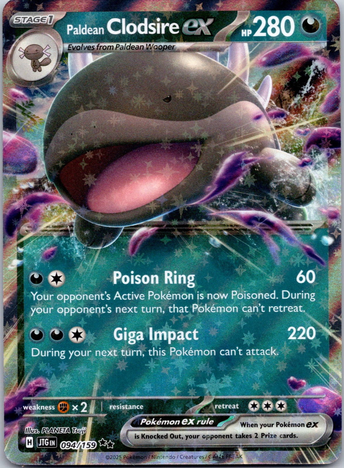 Paldean Clodsire ex 094/159 SV09: Journey Together (PLANETA Tsuji)