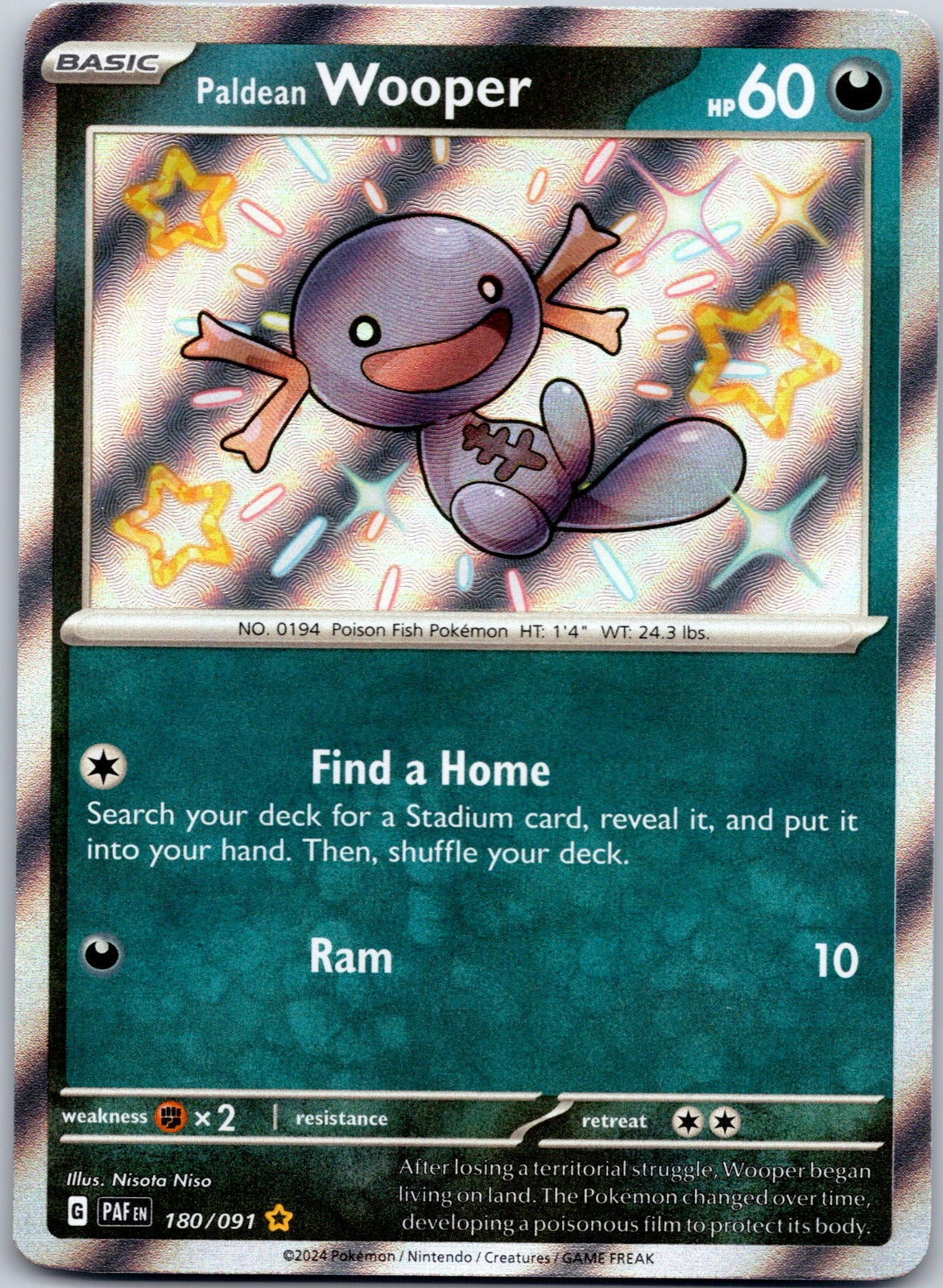 Paldean Wooper - 180/091 SV: Paldean Fates (Nisota Niso)