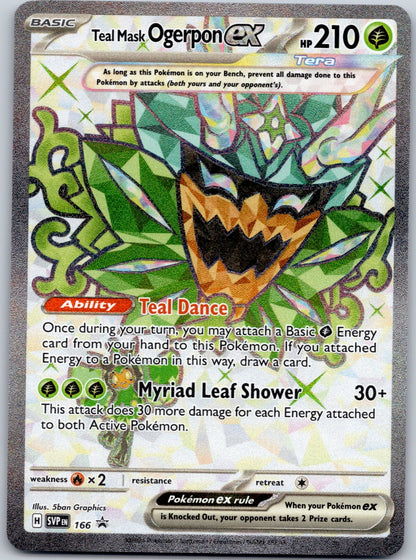 Teal Mask Ogerpon ex 166 SV: Scarlet & Violet Promo Cards (5ban Graphics)