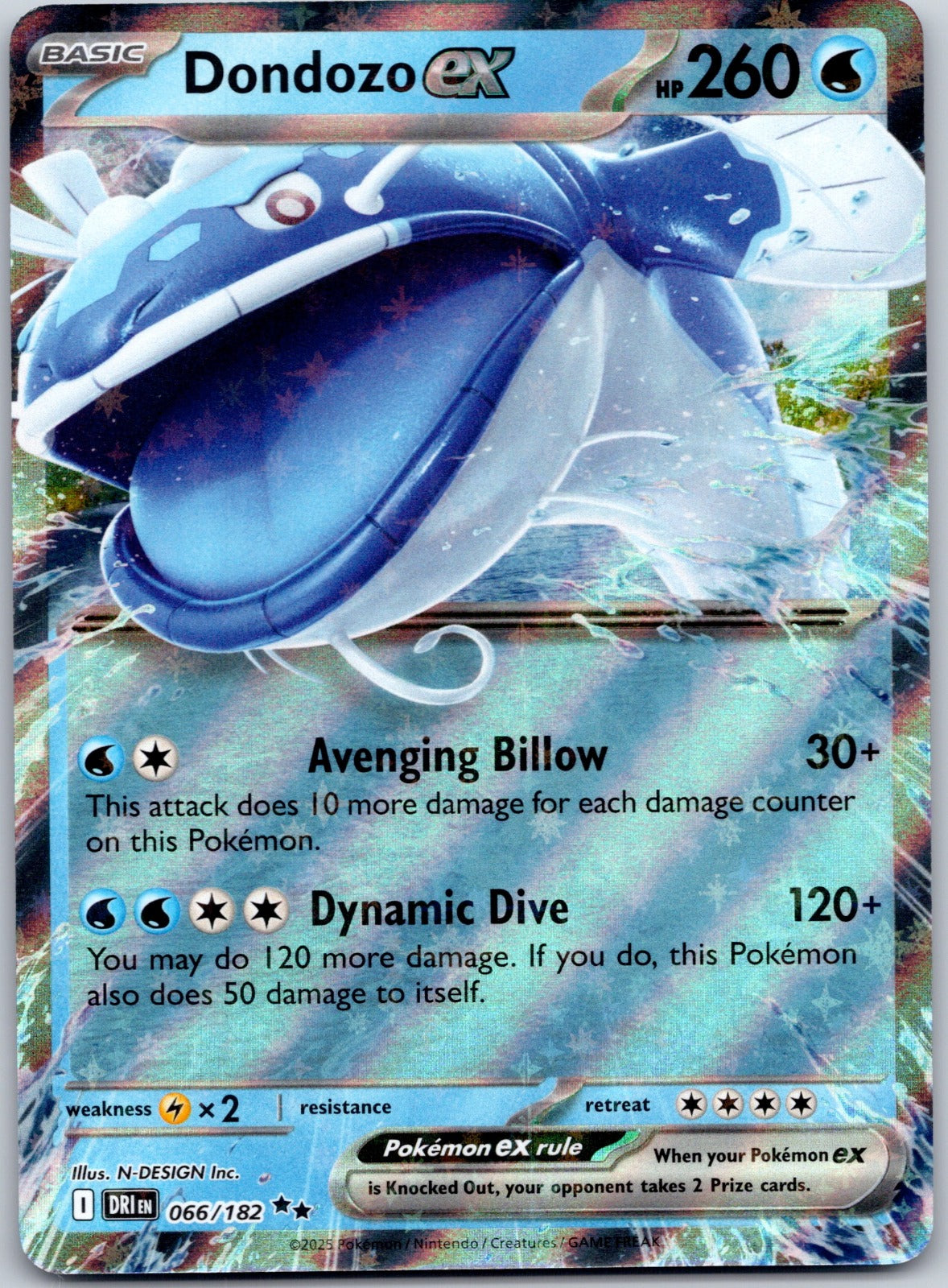 Dondozo ex 066/182 SV10: Destined Rivals (Amelicart)