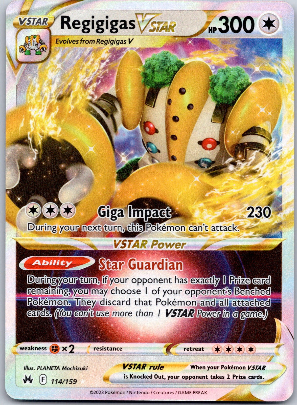 Regigigas VSTAR 114/159 SWSH: Crown Zenith (PLANETA Mochizuki)