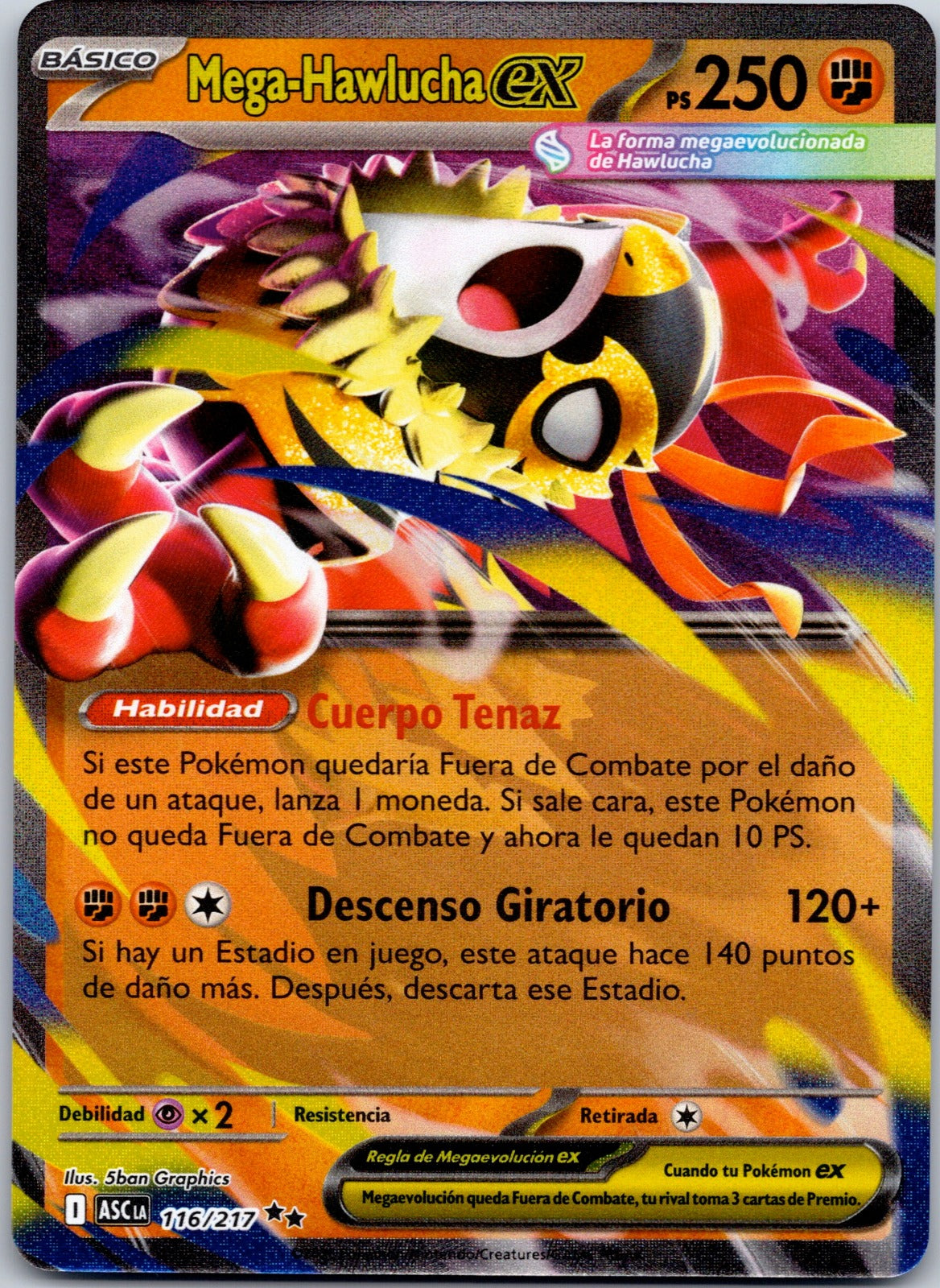 Mega Hawlucha ex 116/217 ME: Ascended Heroes (5ban Graphics)