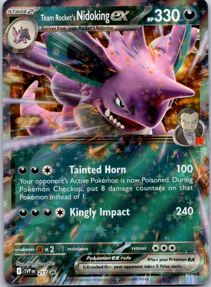Team Rocket's Nidoking ex 217 SV: Scarlet & Violet Promo Cards (Mousho)