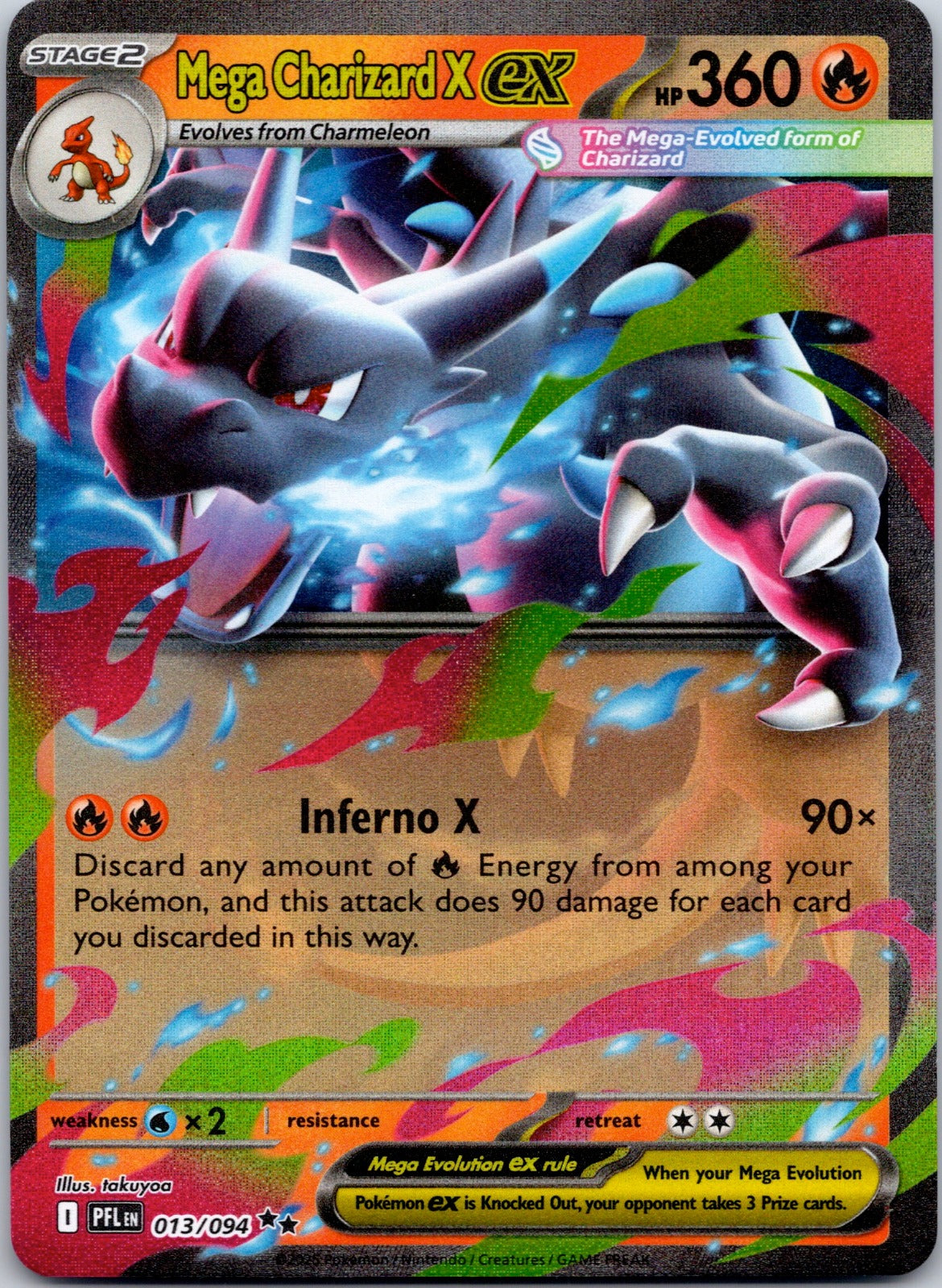 Mega Charizard X ex 013/094 ME02: Phantasmal Flames (takuyoa)