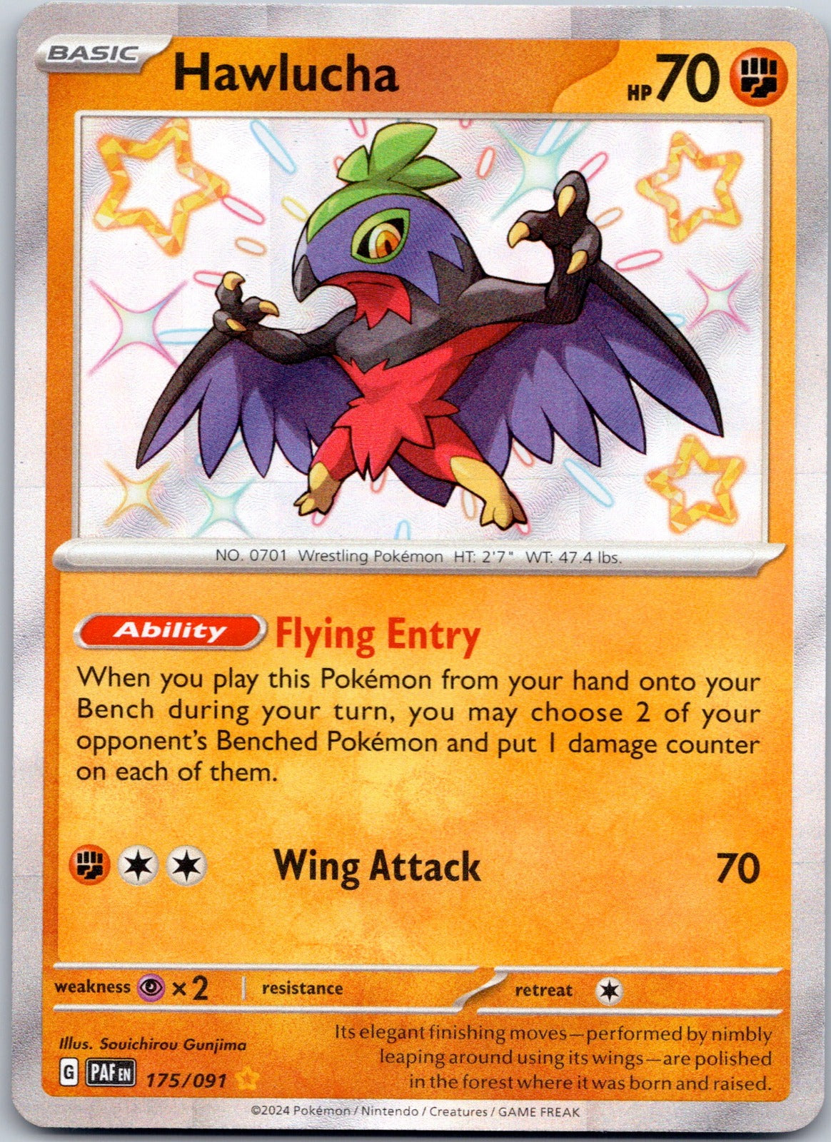 Hawlucha 175/091 SV: Paldean Fates (Souichirou Gunjima)