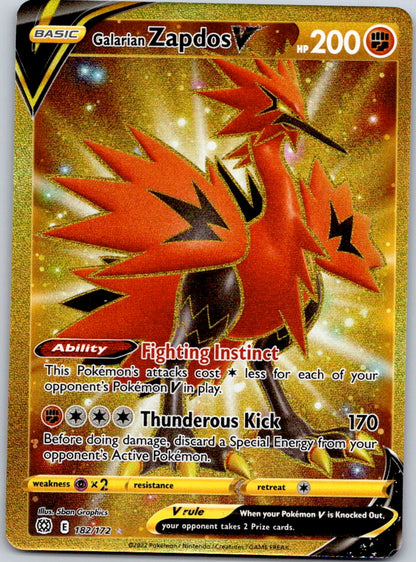 Galarian Zapdos V (Secret) 182/172 SWSH09: Brilliant Stars (5ban Graphics)