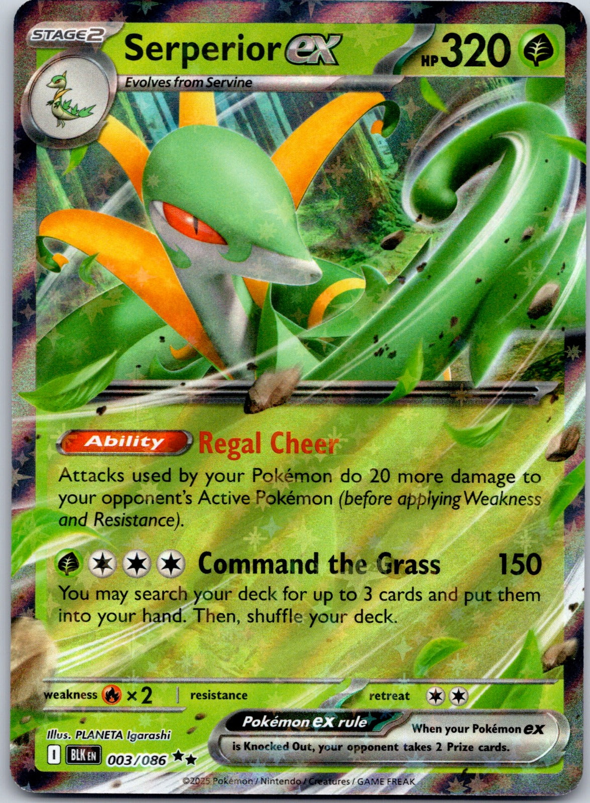 Serperior ex 003/086 SV: Black Bolt (PLANETA Igarashi)