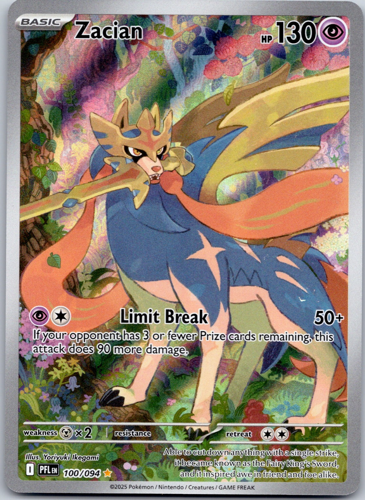 Zacian 100/094 ME02: Phantasmal Flames (Yoriyuki Ikegami)