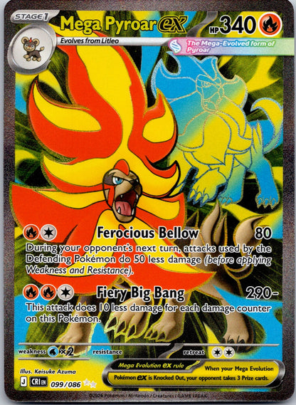 Mega Pyroar ex 099/086 ME04: Chaos Rising (Keisuke Azuma)