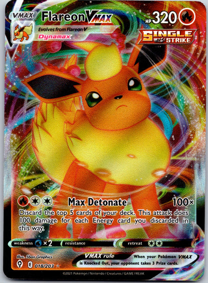 Flareon VMAX 018/203 SWSH07: Evolving Skies (5ban Graphics)