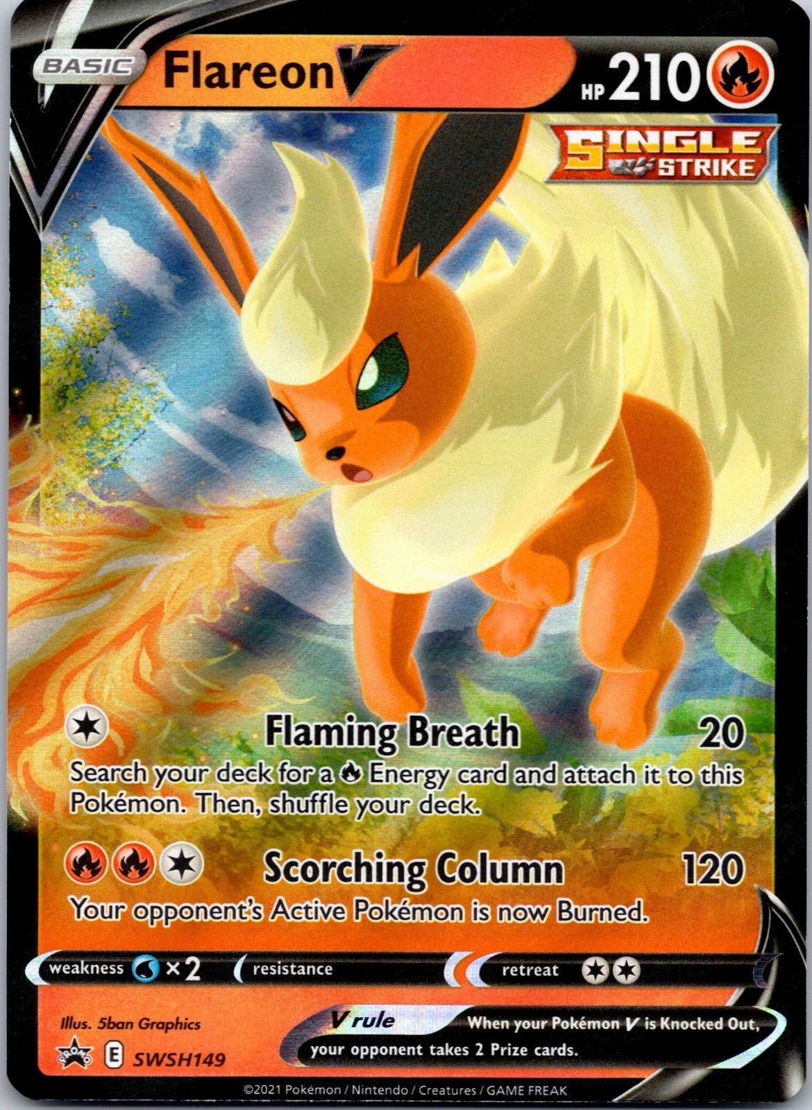 Flareon V SWSH149 Prize Pack Series Cards (5ban Graphics)