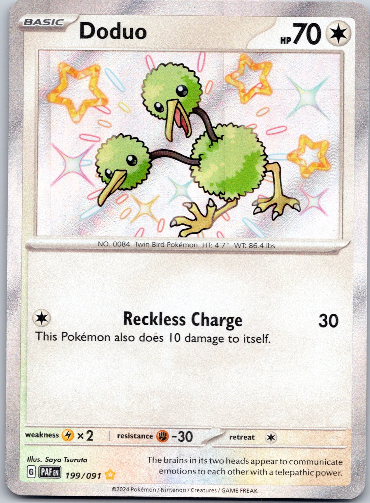 Doduo 199/091 SV: Paldean Fates (Saya Tsuruta)