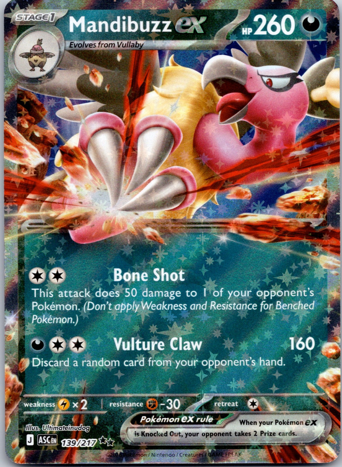Mandibuzz ex 139/217 ME: Ascended Heroes (Ultimateinudog)
