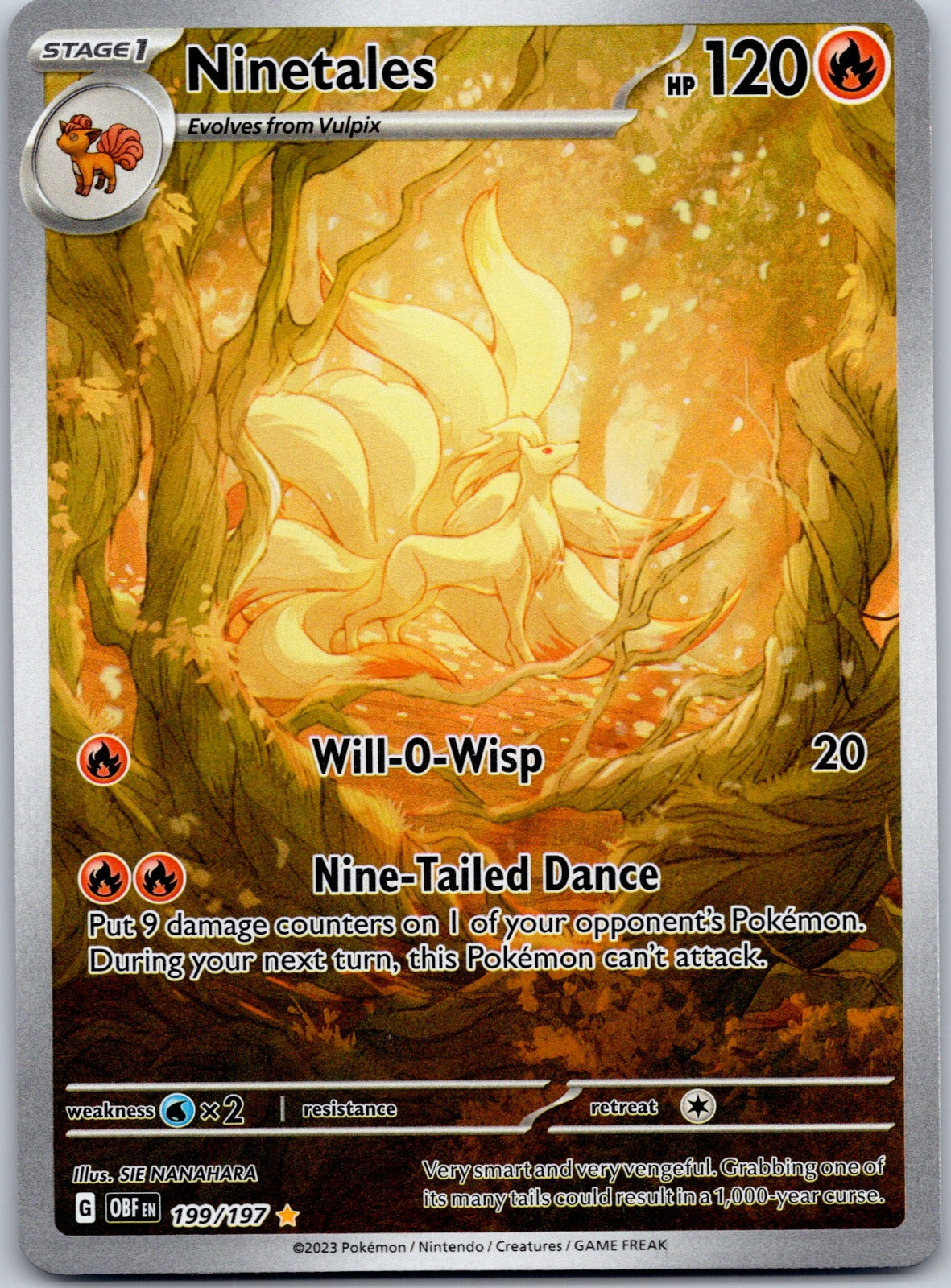 Ninetales 199/197 SV03: Obsidian Flames (SIE NANAHARA)