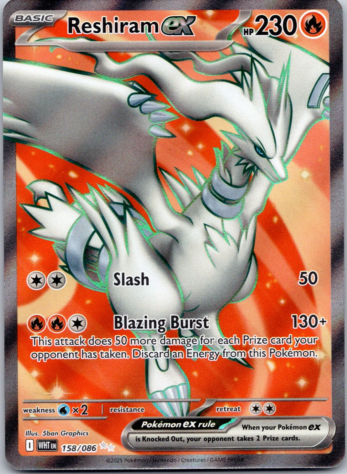Reshiram ex 158/086 SV: White Flare (N-DESIGN Inc.)