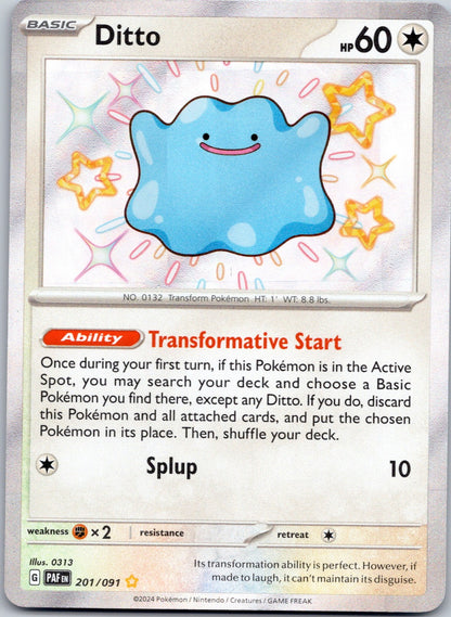 Ditto 201/091 SV: Paldean Fates (0313)