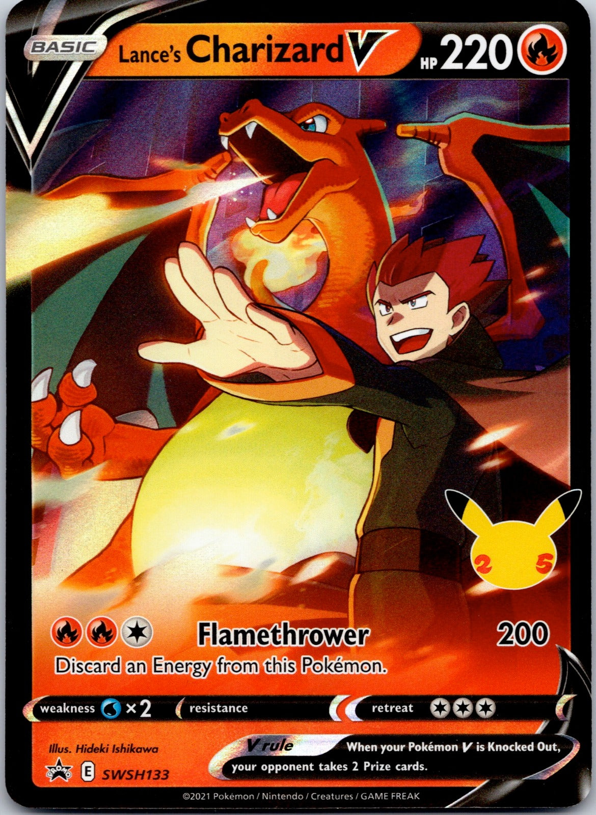 Lance's Charizard V SWSH133 SWSH: Sword & Shield Promo Cards (aky CG Works)