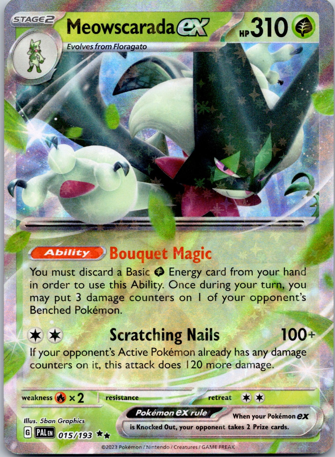Meowscarada ex 015/193 SV02: Paldea Evolved (5ban Graphics)