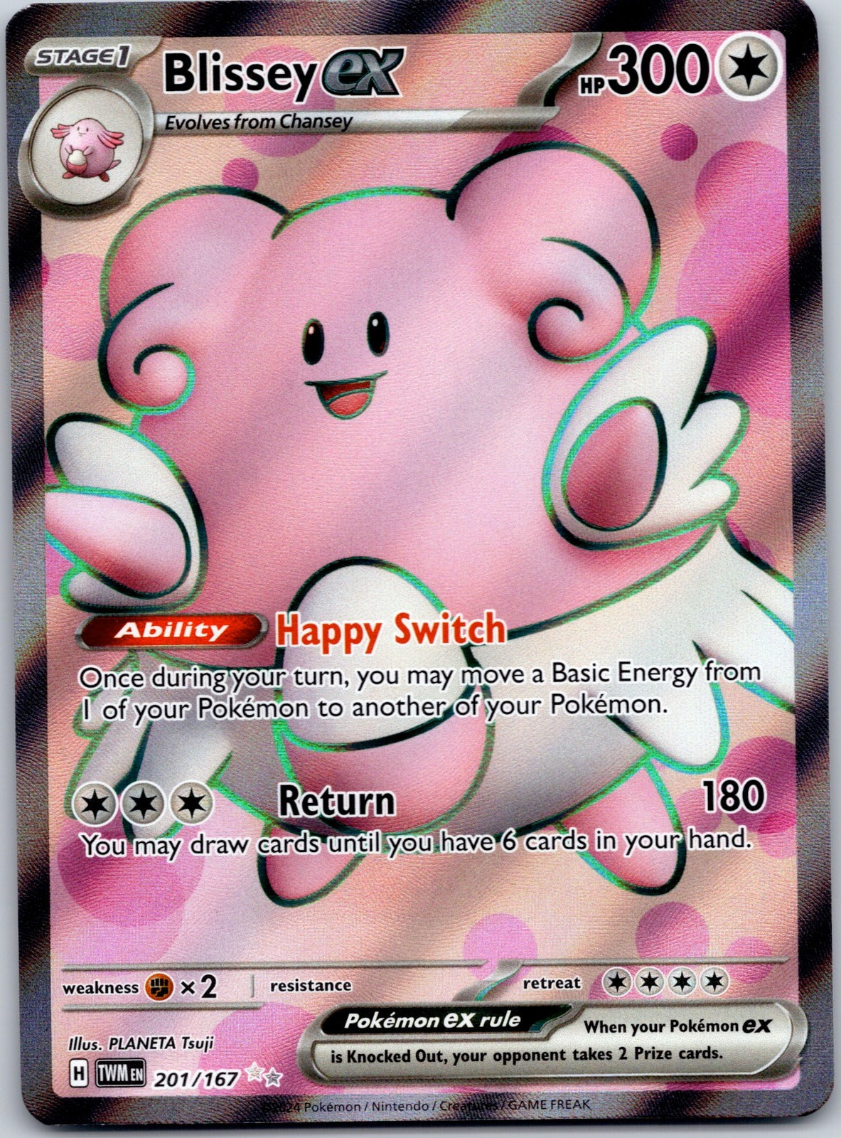 Blissey ex 201/167 SV06: Twilight Masquerade (PLANETA Tsuji)