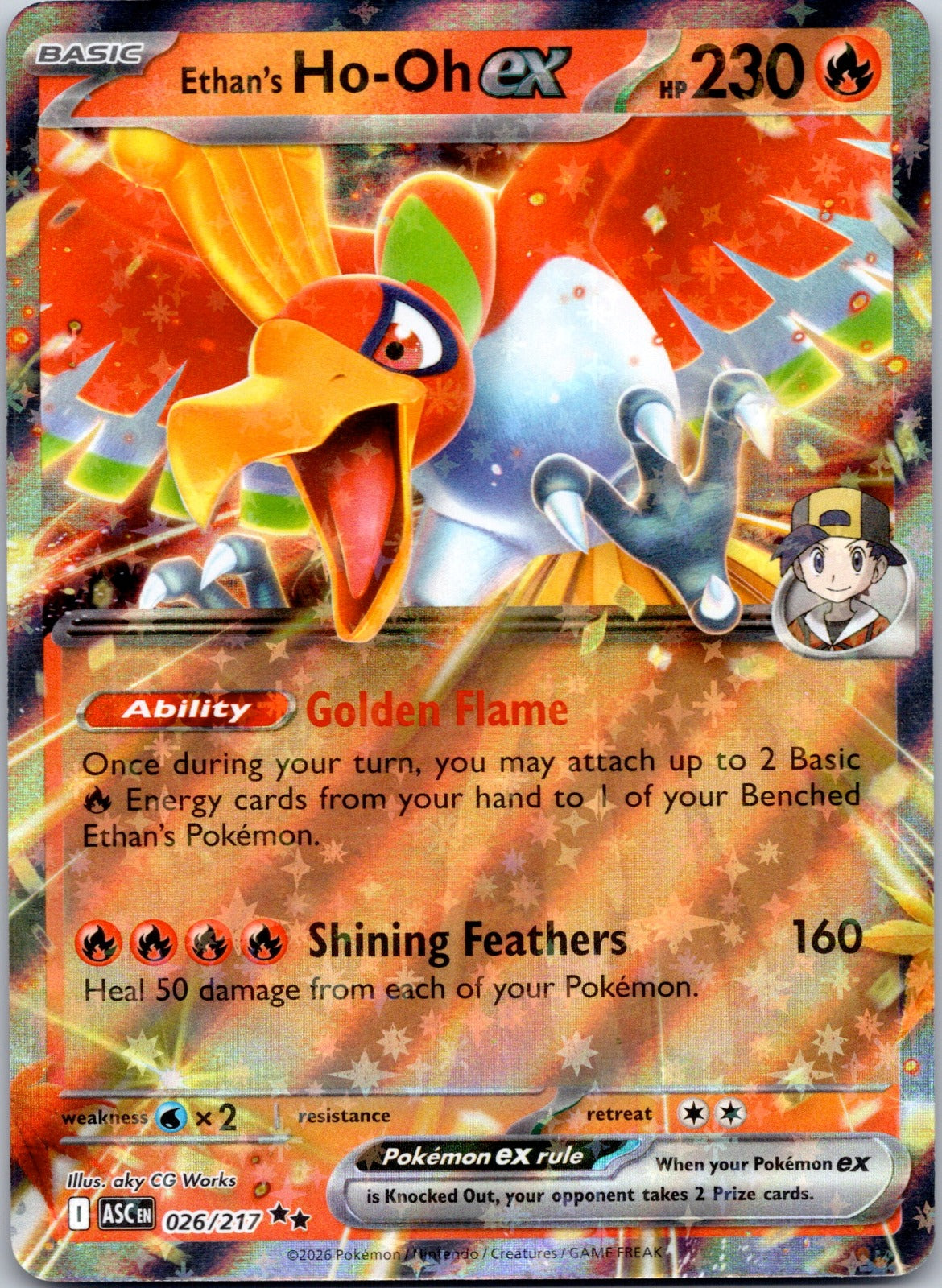 Ethan's Ho-Oh ex 026/217 ME: Ascended Heroes (aky CG Works)
