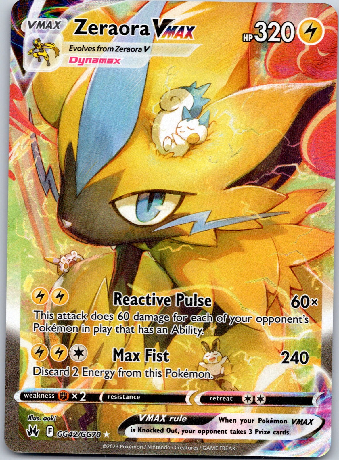 Zeraora VMAX GG42/GG70 SWSH: Crown Zenith: Galarian Gallery (aoki)
