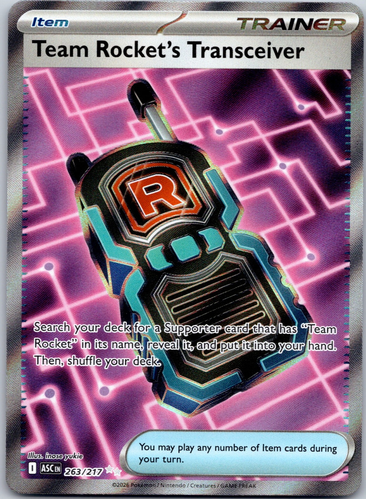 Team Rocket's Transceiver 263/217 ME: Ascended Heroes (inose yukie)