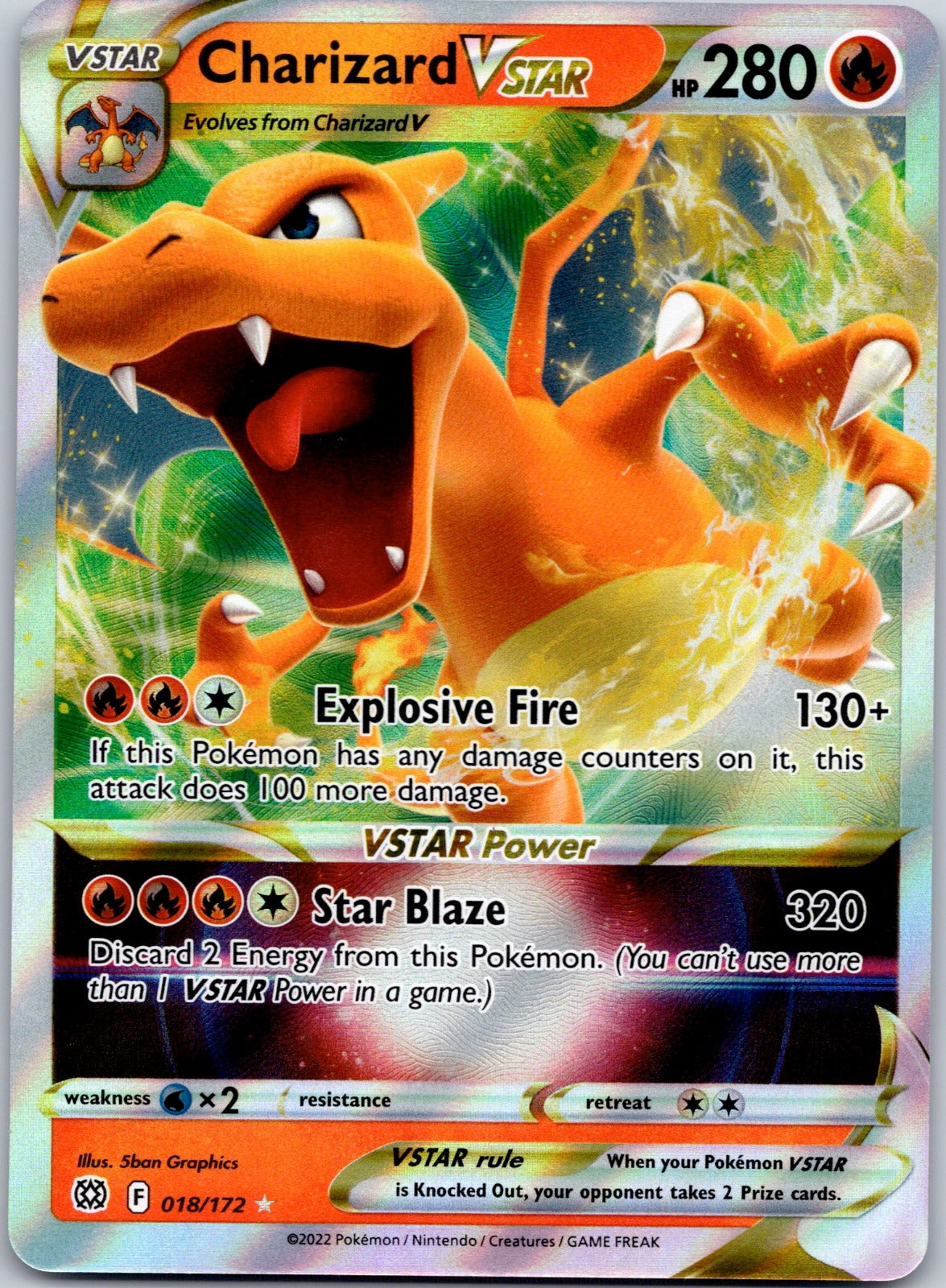 Charizard VSTAR 018/172 SWSH09: Brilliant Stars (5ban Graphics)