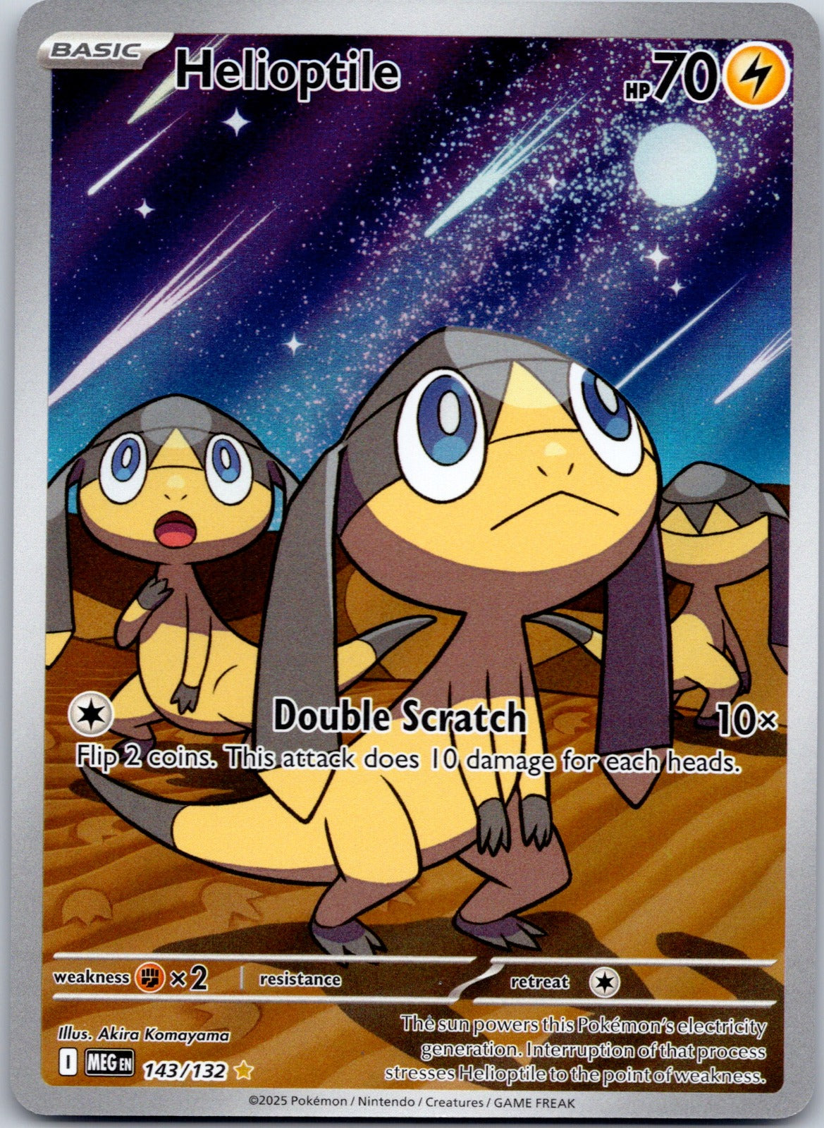 Helioptile 143/132 ME01: Mega Evolution (Akira Komayama)