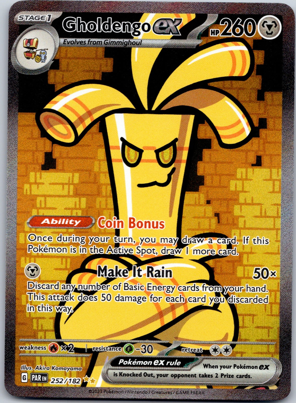 Gholdengo ex 252/182 SV04: Paradox Rift (Akira Komayama)